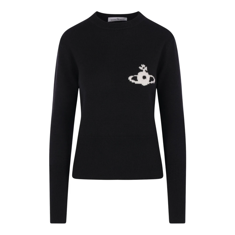 Vivienne Westwood , Round-Neck Knitwear, Female, Black, Xs, Katie Jumper