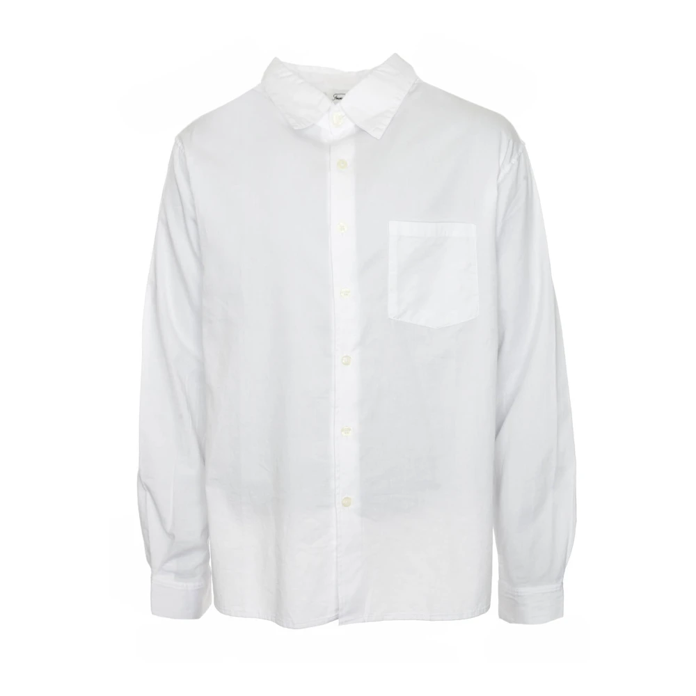American Vintage Skjorta med lång ärm och Kentkrage White, Herr