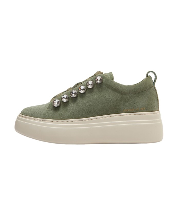 sneakers-en-daim-vert-avec-lacets-strass