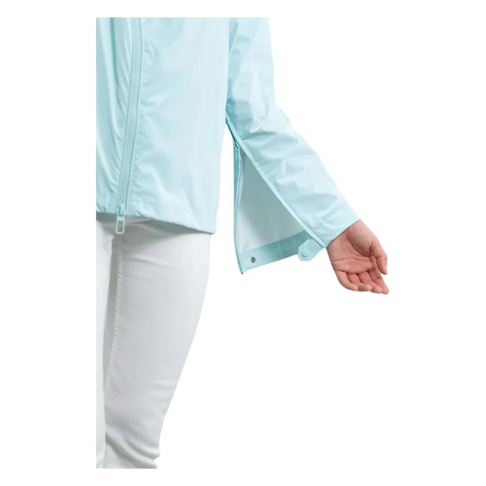 Duno Capuchon Kimono Mouw Jas Blue Dames