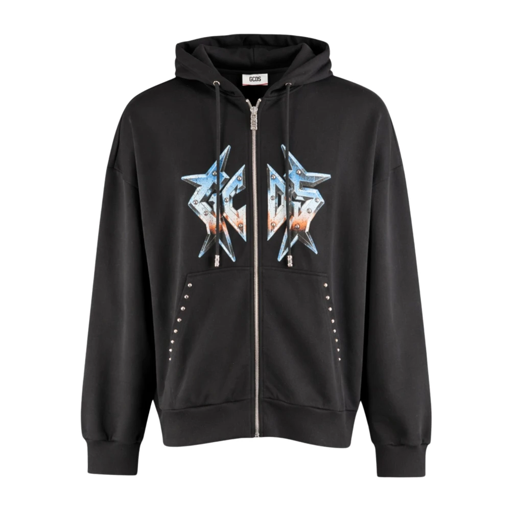 Gcds Men's Black Zip-Throughs, L, Jumpers