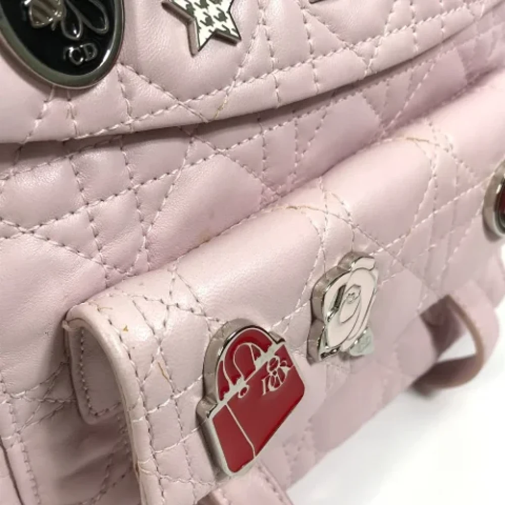 Dior Vintage Pre-owned Leather dior-bags Pink Dames