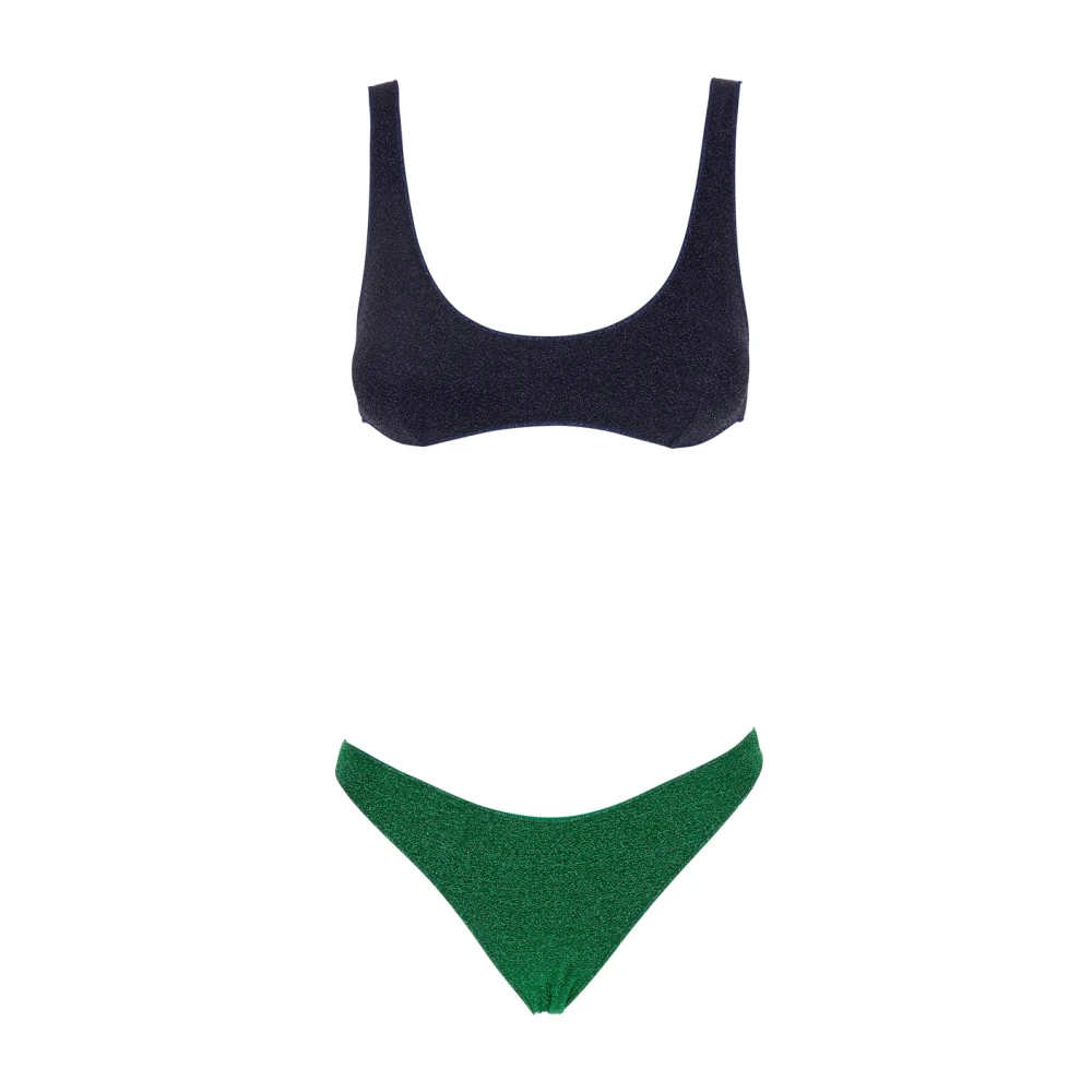 Oseree Sportieve Bi-Color Bikini Set in Technische Stof Multicolor Dames