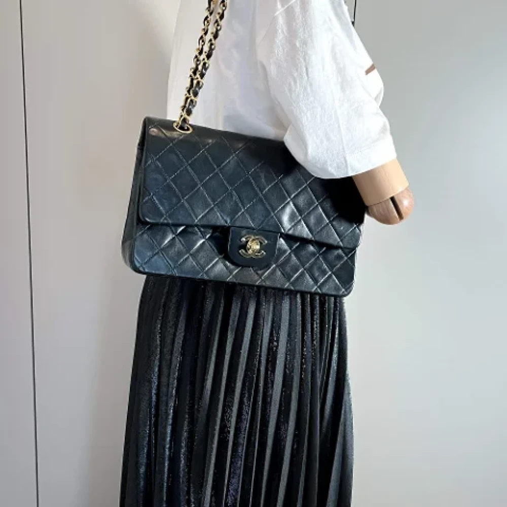 Chanel Vintage Pre-owned Leather handbags Black Dames