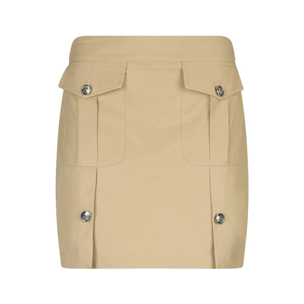 Liu Jo Vrouw Beige Cotton Blend Mini Rok