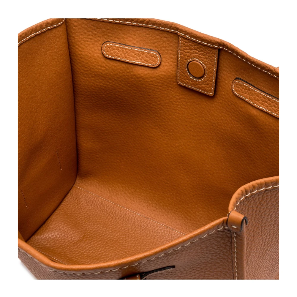 Gianni Chiarini Bruin leren boodschappentas met clutch Brown Dames