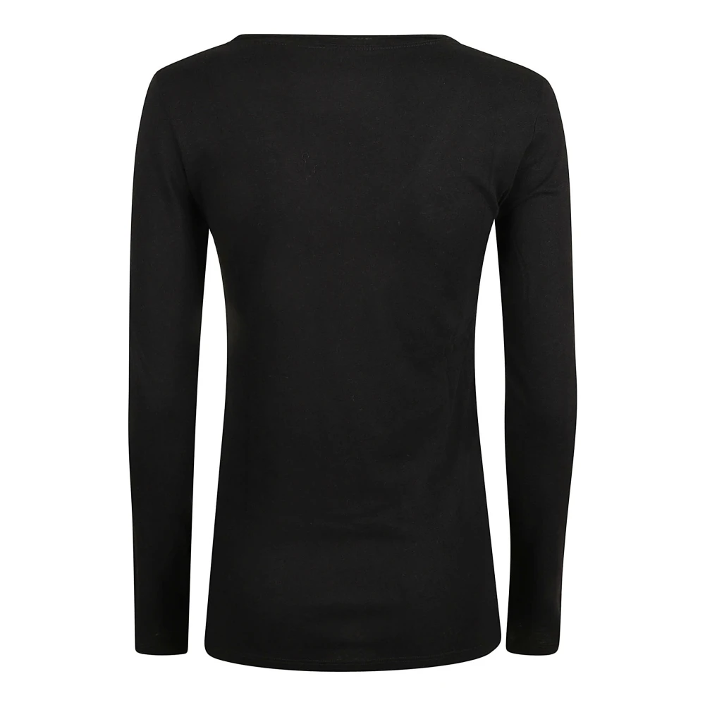 majestic filatures Zwarte Katoen Kasjmier T-shirts en Polos Black Dames