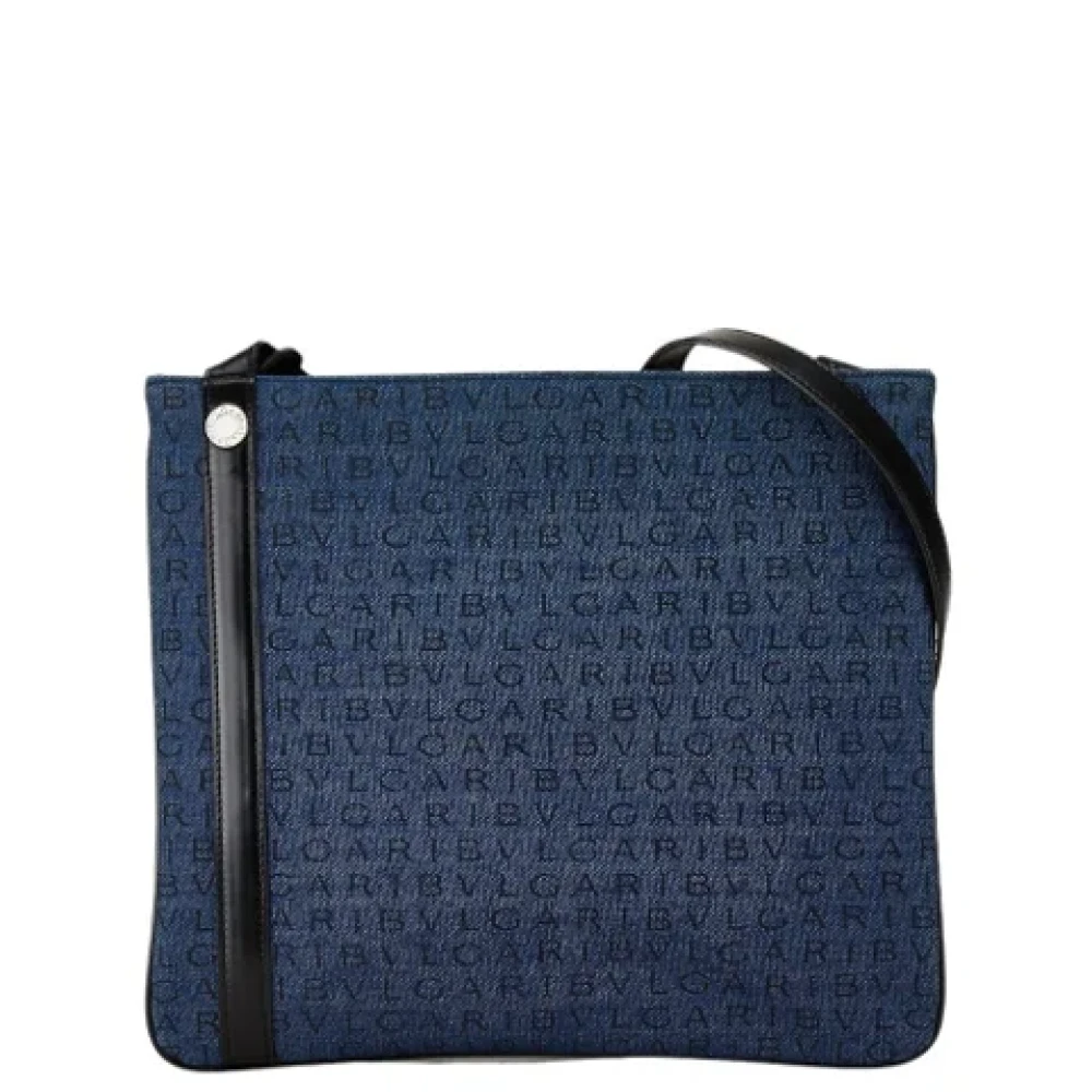 Bvlgari Vintage Pre-owned Denim shoulder-bags Blue Dames