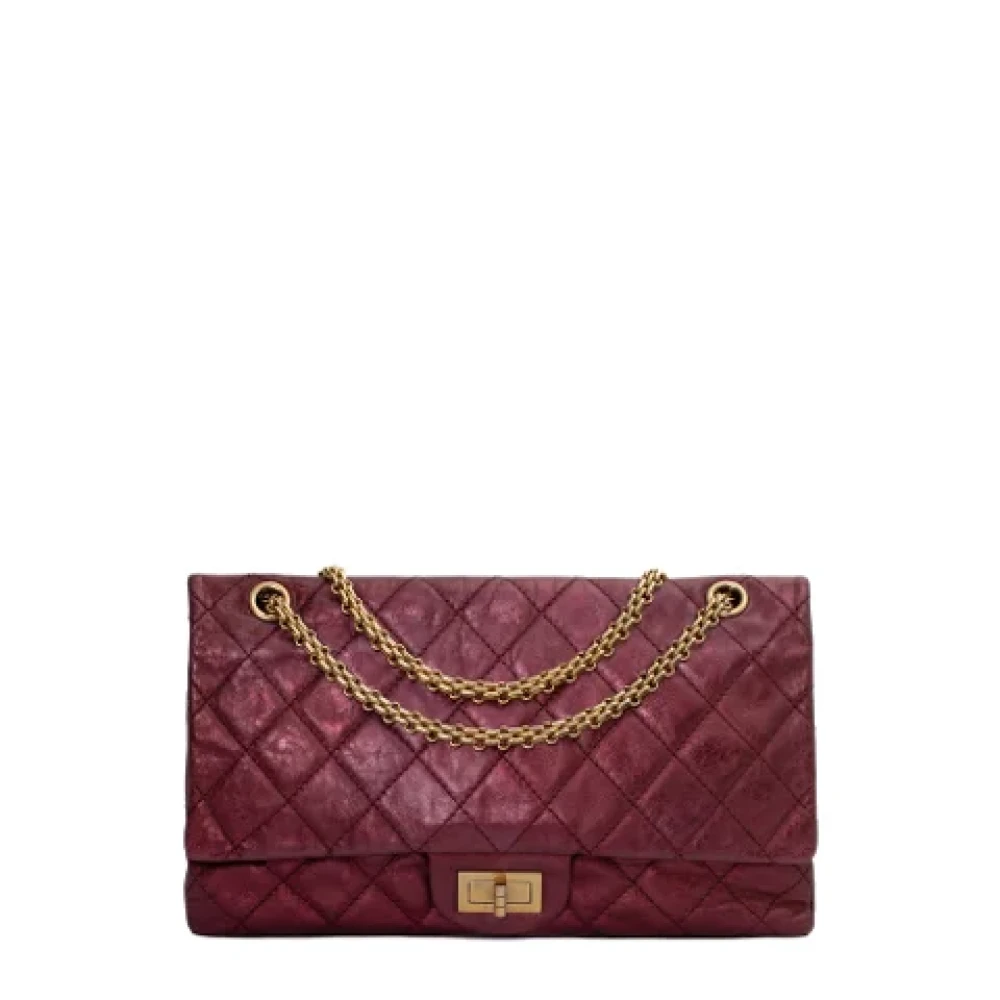 Chanel Vintage Pre-owned Leather chanel-bags Purple Dames