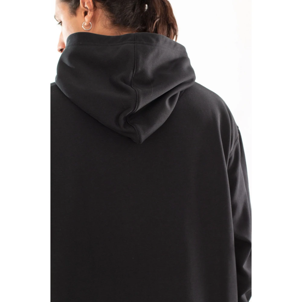 Y-3 Zwarte Oversized Hoodie met Zakken Black Heren