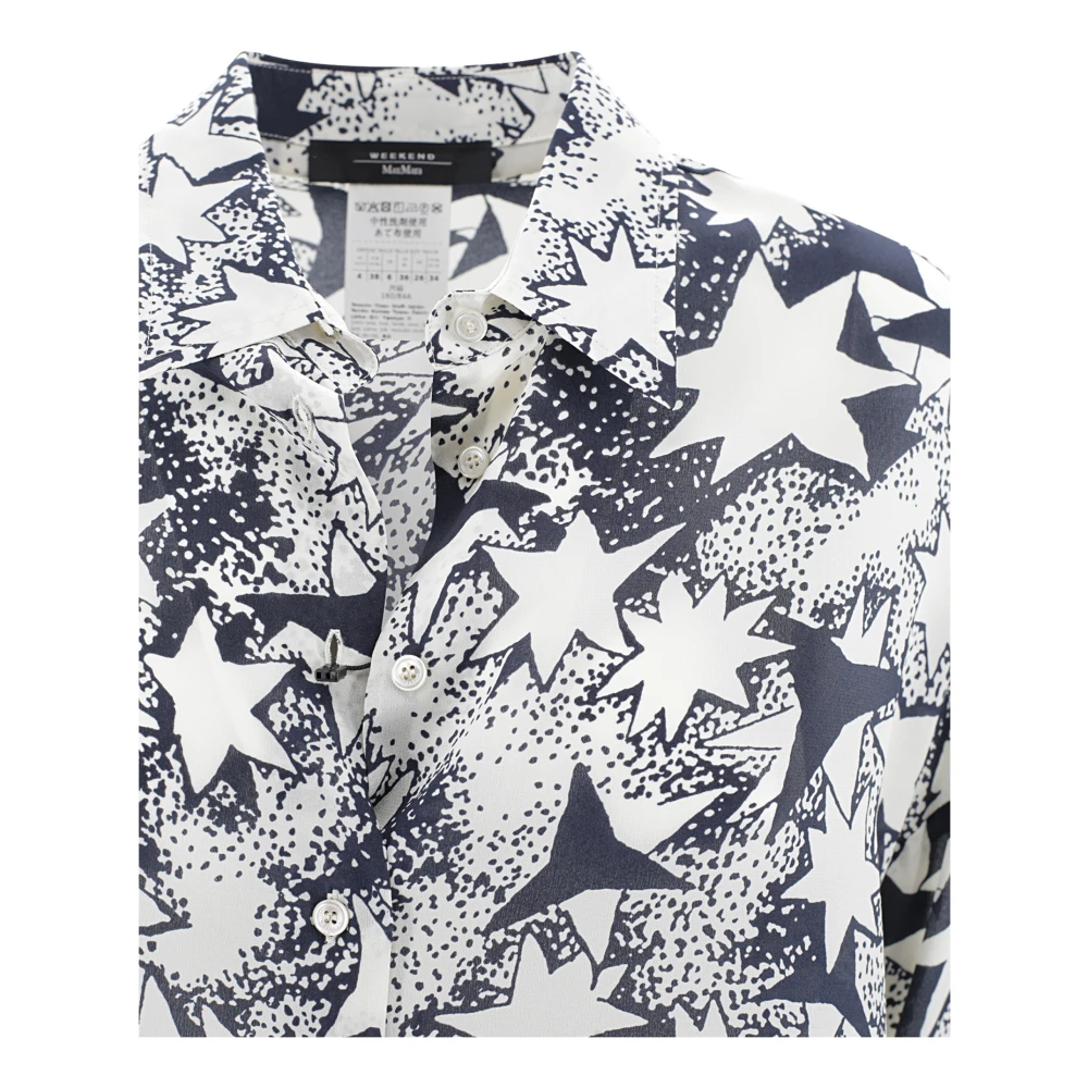Max Mara Weekend Zijden Bedrukte Blouse met Klassieke Details Multicolor Dames