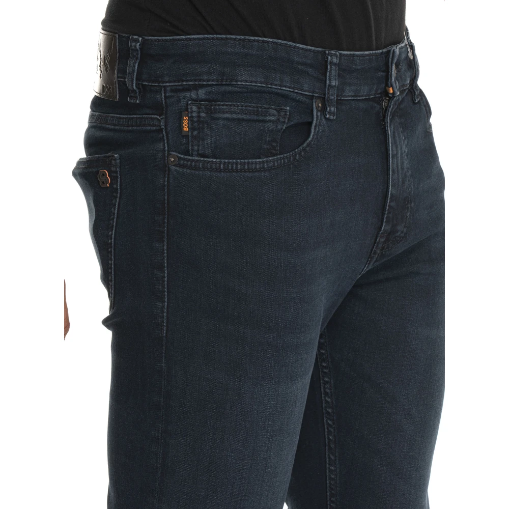 Boss Slim-Fit Denim Jeans met 5 Zakken Blue Heren
