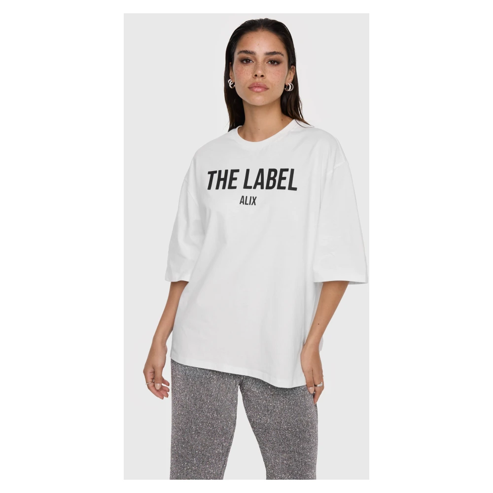 Alix The Label Gebreid dames t-shirt White Dames