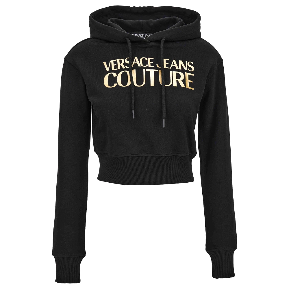 Versace Jeans Couture Women's Black Jumpers - Hoodies - M - Sweatshirts & Hoodies