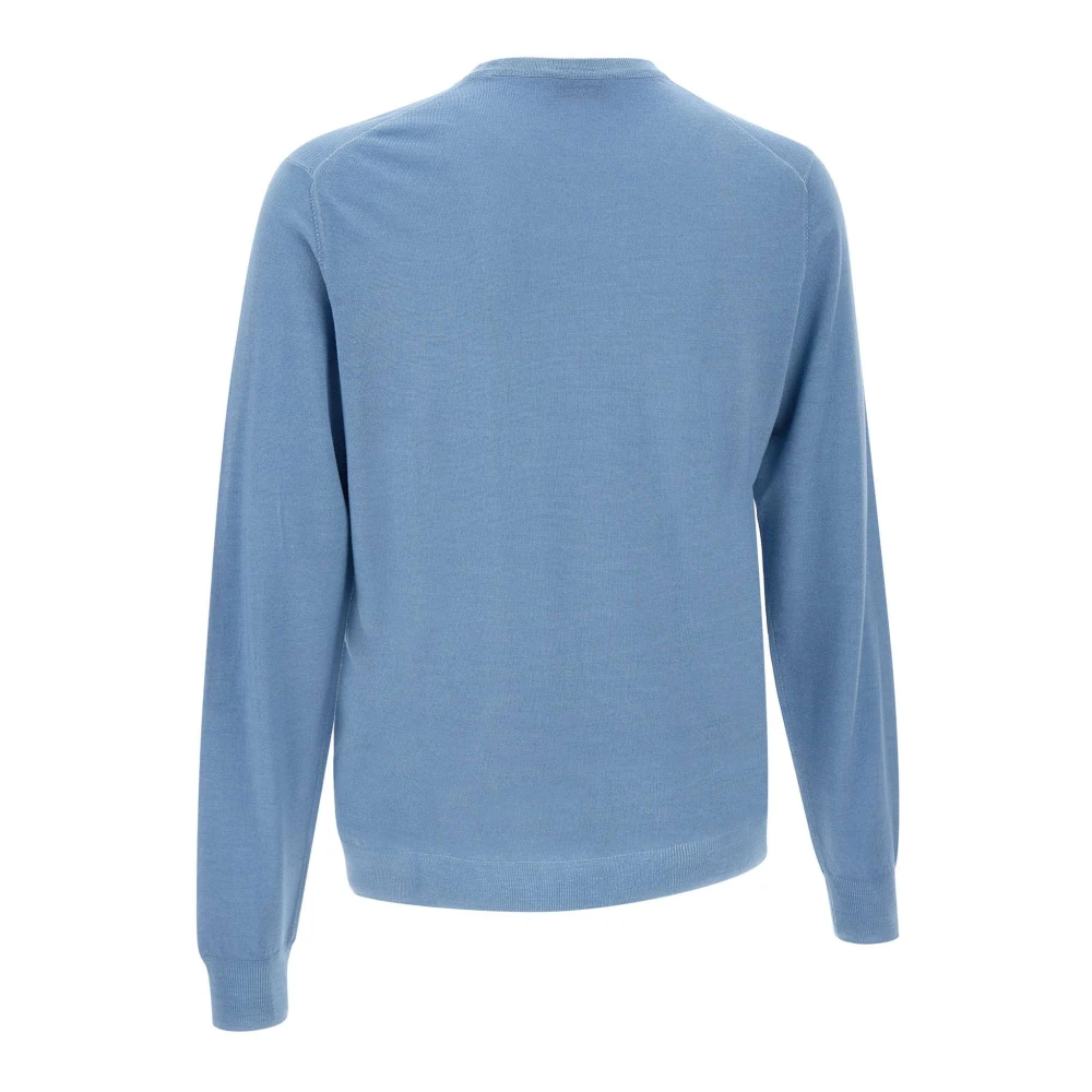 Filippo De Laurentiis Blauwe Wollen Trui Colors Collection Blue Heren