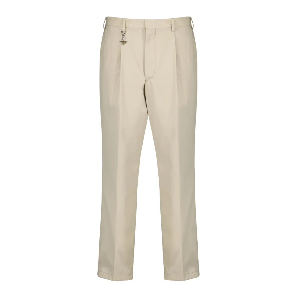 Prada Men's Beige Suit Trousers, M, Suit Trousers