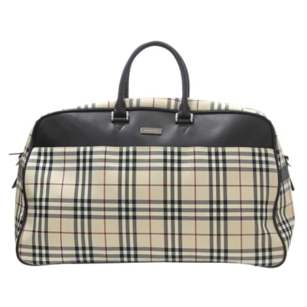 Burberry Vintage Pre-owned Fabric handbags Beige Dames