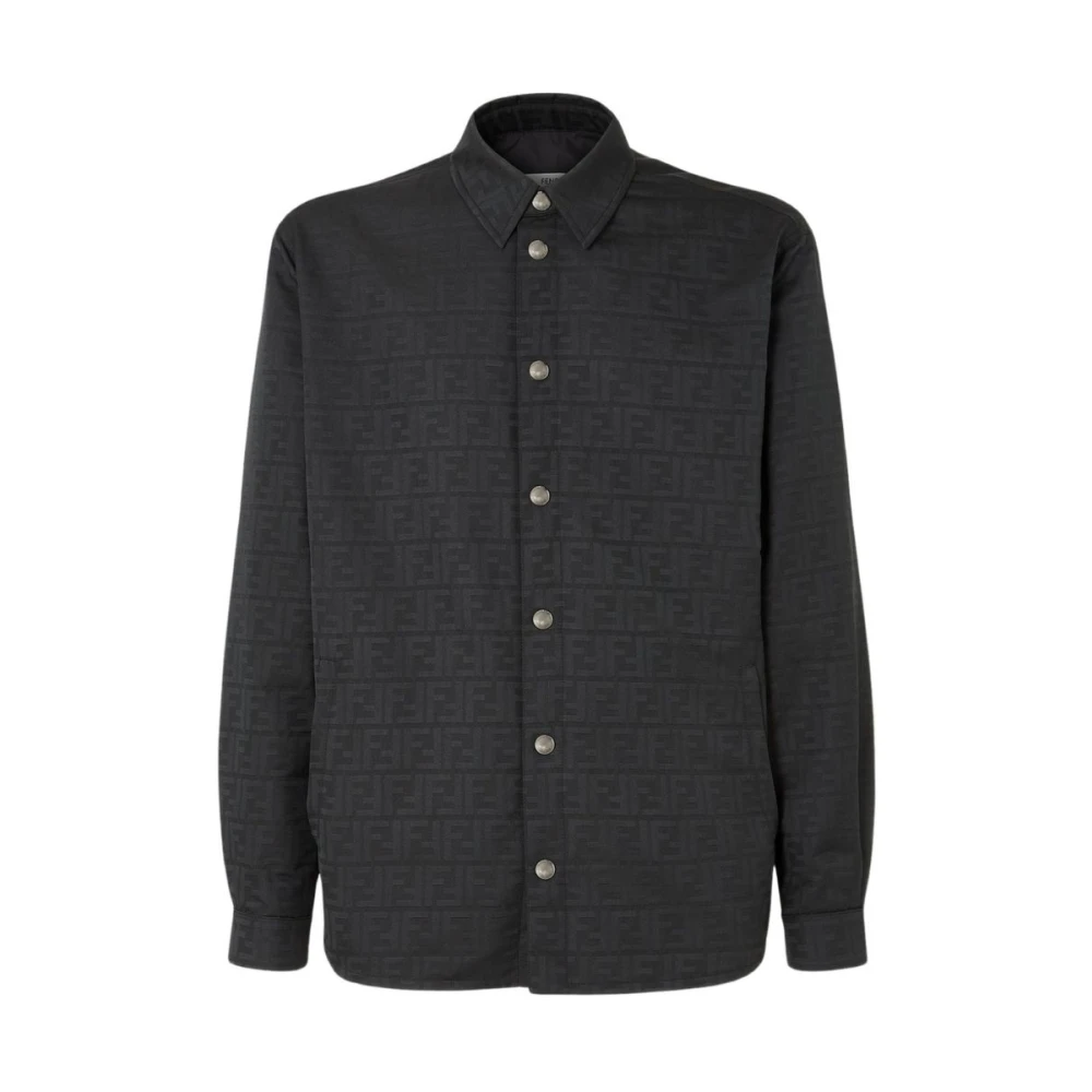 Fendi , Casual Shirts, Male, Black, M, Blouson