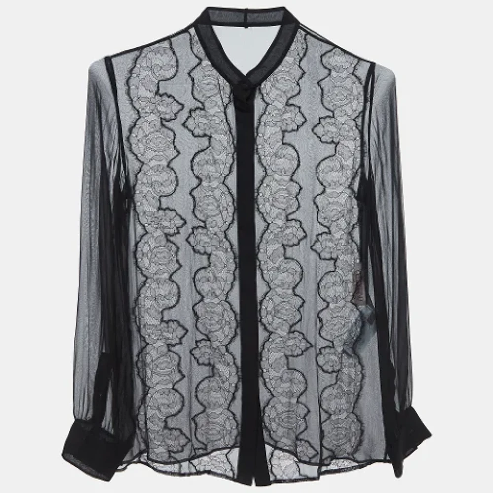 Valentino Vintage Pre-owned Silk tops Black Dames
