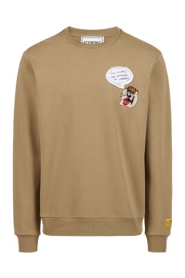 sweatshirt-classique-a-coupe-reguliere-de-couleur-boue-avec-detail-looney-tunes