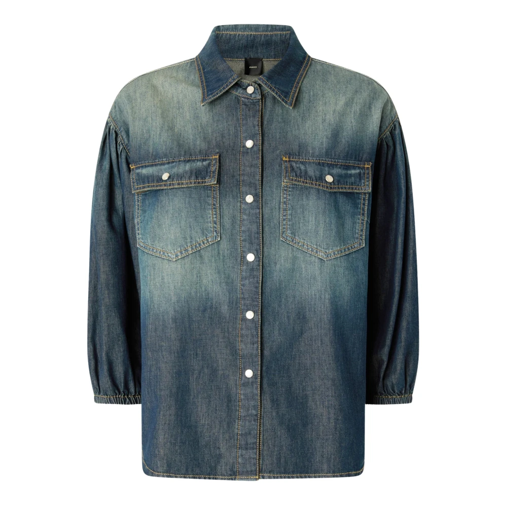 Pinko Women's Blue Shirts, M, Danae Camicia
