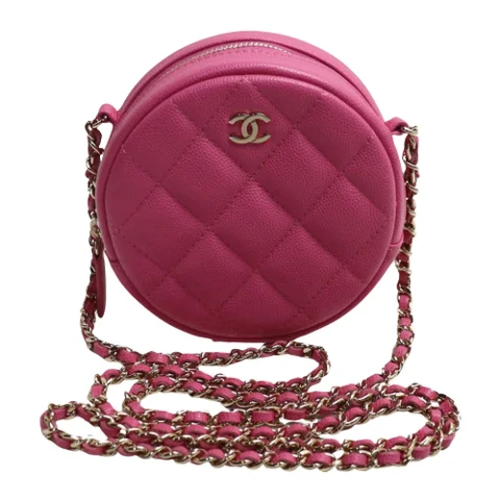 Chanel Vintage Pre-owned Leather shoulder-bags Pink Dames