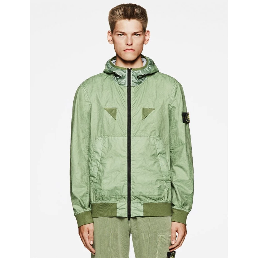 Stone Island Heren Hooded Blouson met Membrana 3L TC Green Heren