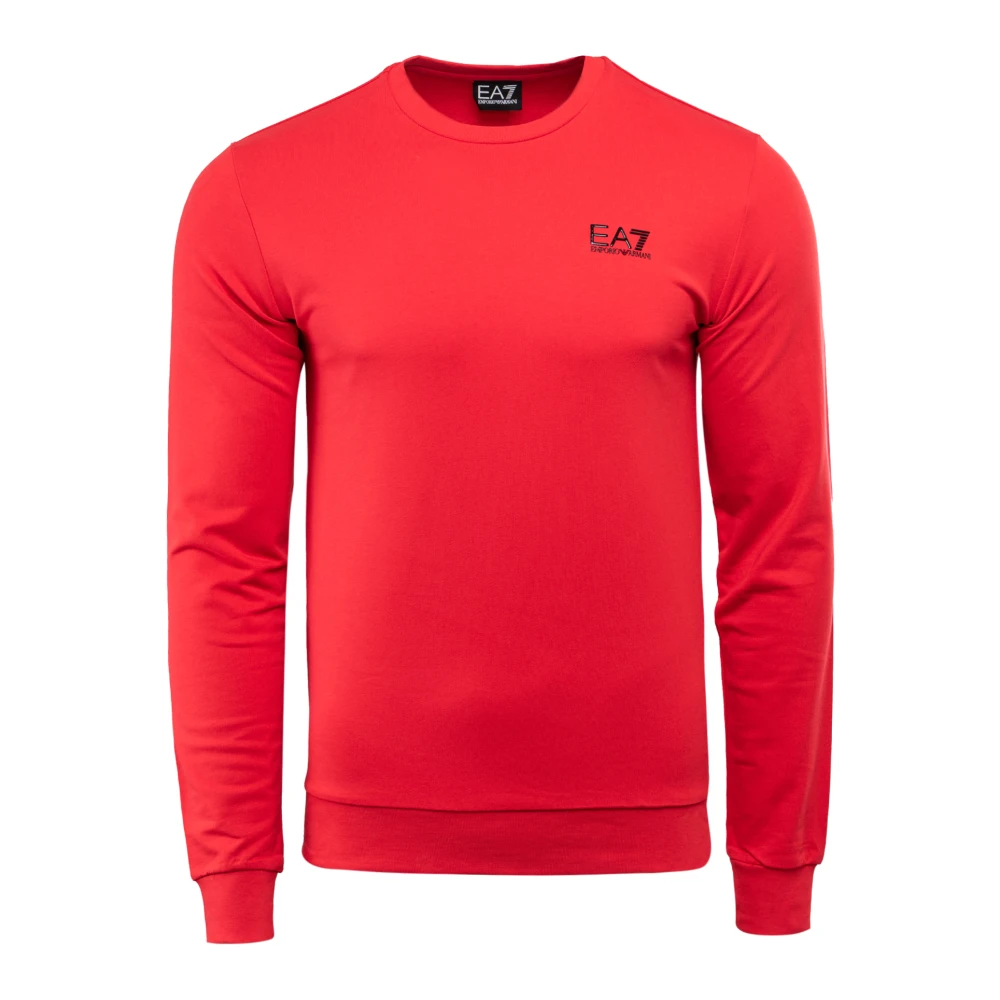 Emporio Armani EA7 Rode capuchontrui voor mannen Red Heren