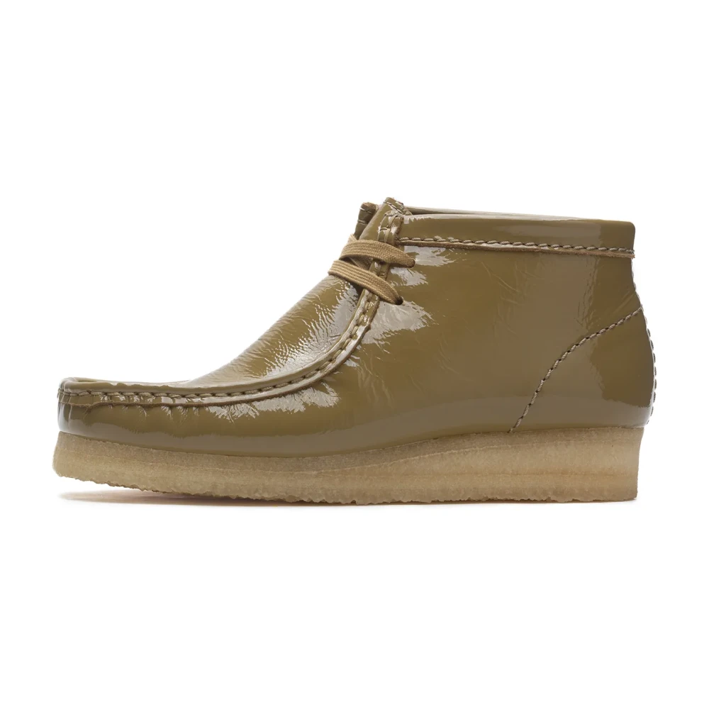 Clarks Women's Green Lace-Up Boots, 6 Uk, Wallabee Boot