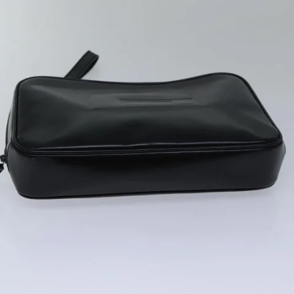 Gucci Vintage Pre-owned Leather clutches Black Dames