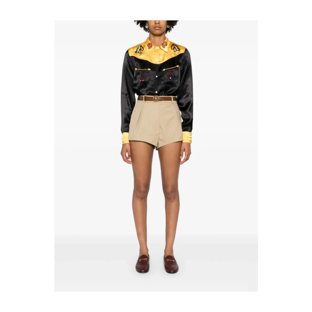 Bode Gouden Sequin Rodeo Shirt Multicolor Dames