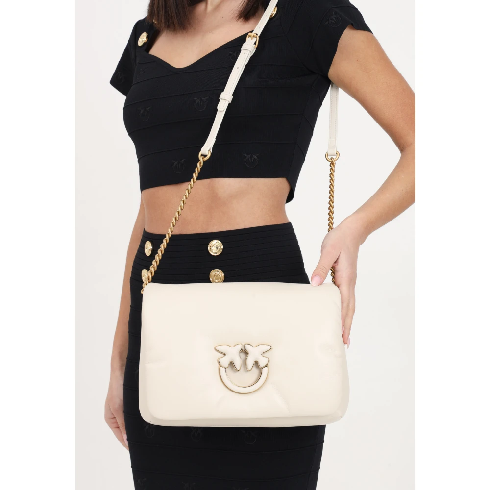 pinko Klassieke Love Tas Klik Puff White Dames