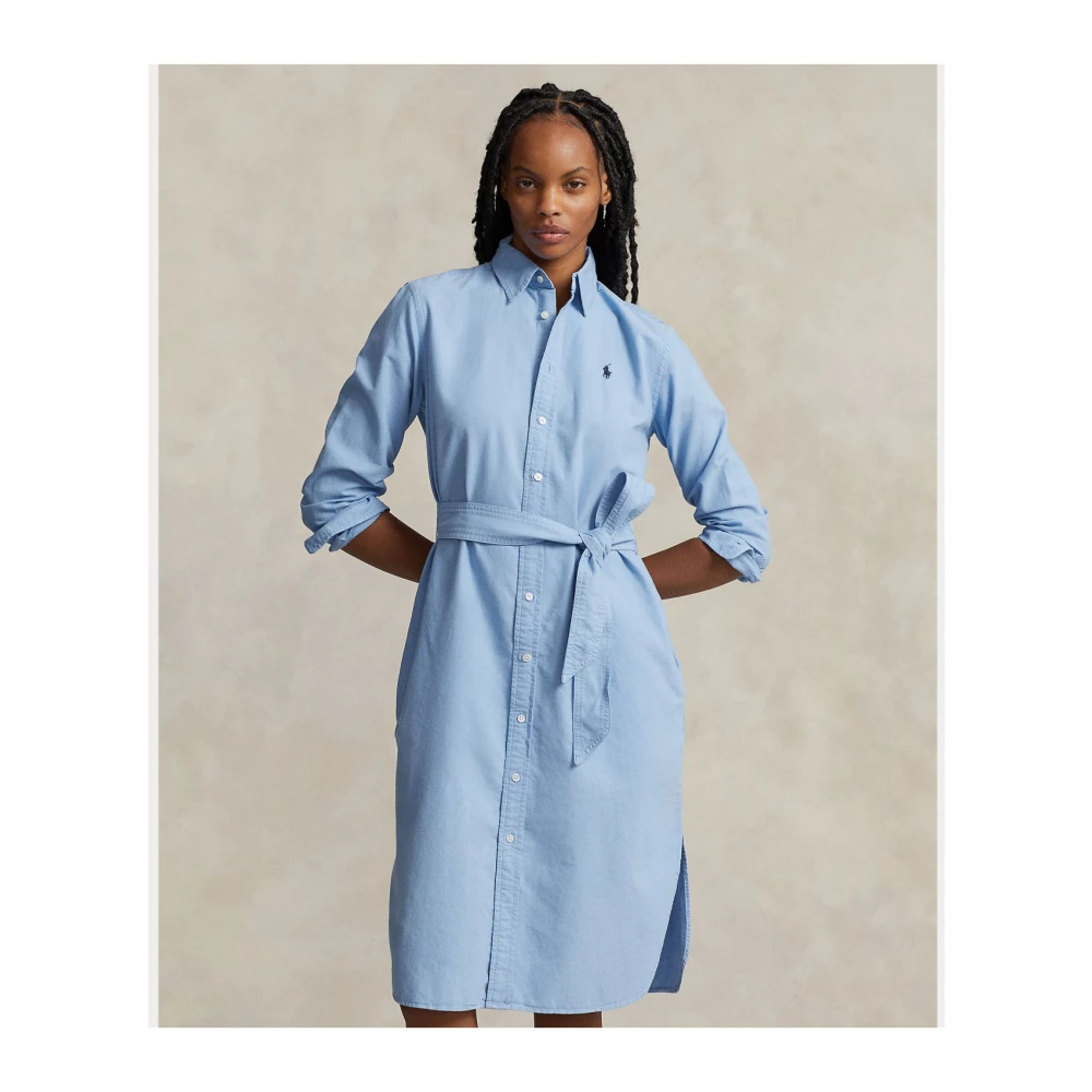 Polo Ralph Lauren Klassieke Oxford Jurk Blue Dames