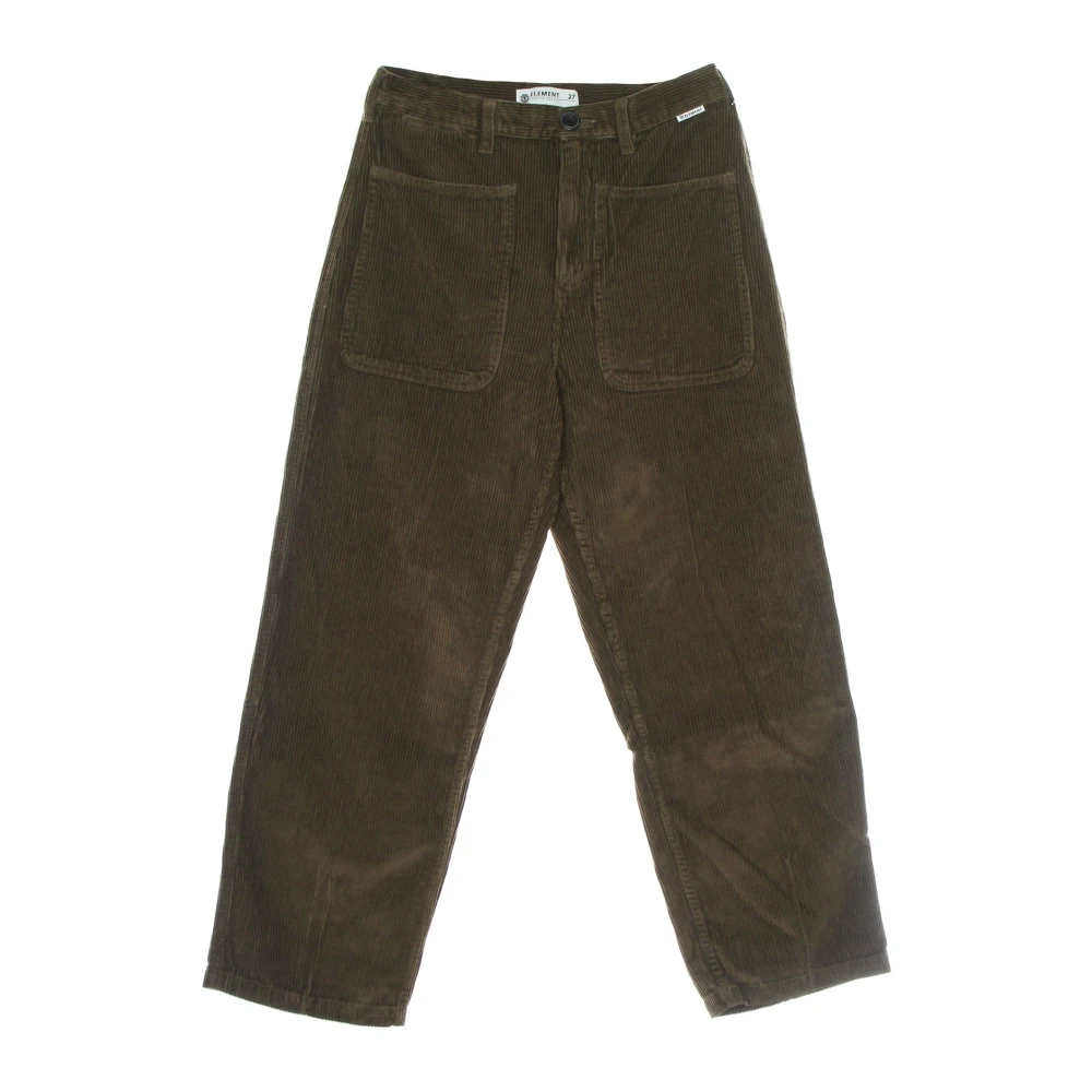 Element Kiruna Cord Pant - Streetwear Kollektion Green, Dam
