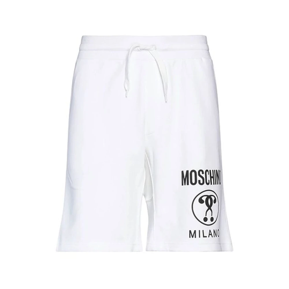 Moschino Men's White Couture Cotton Shorts