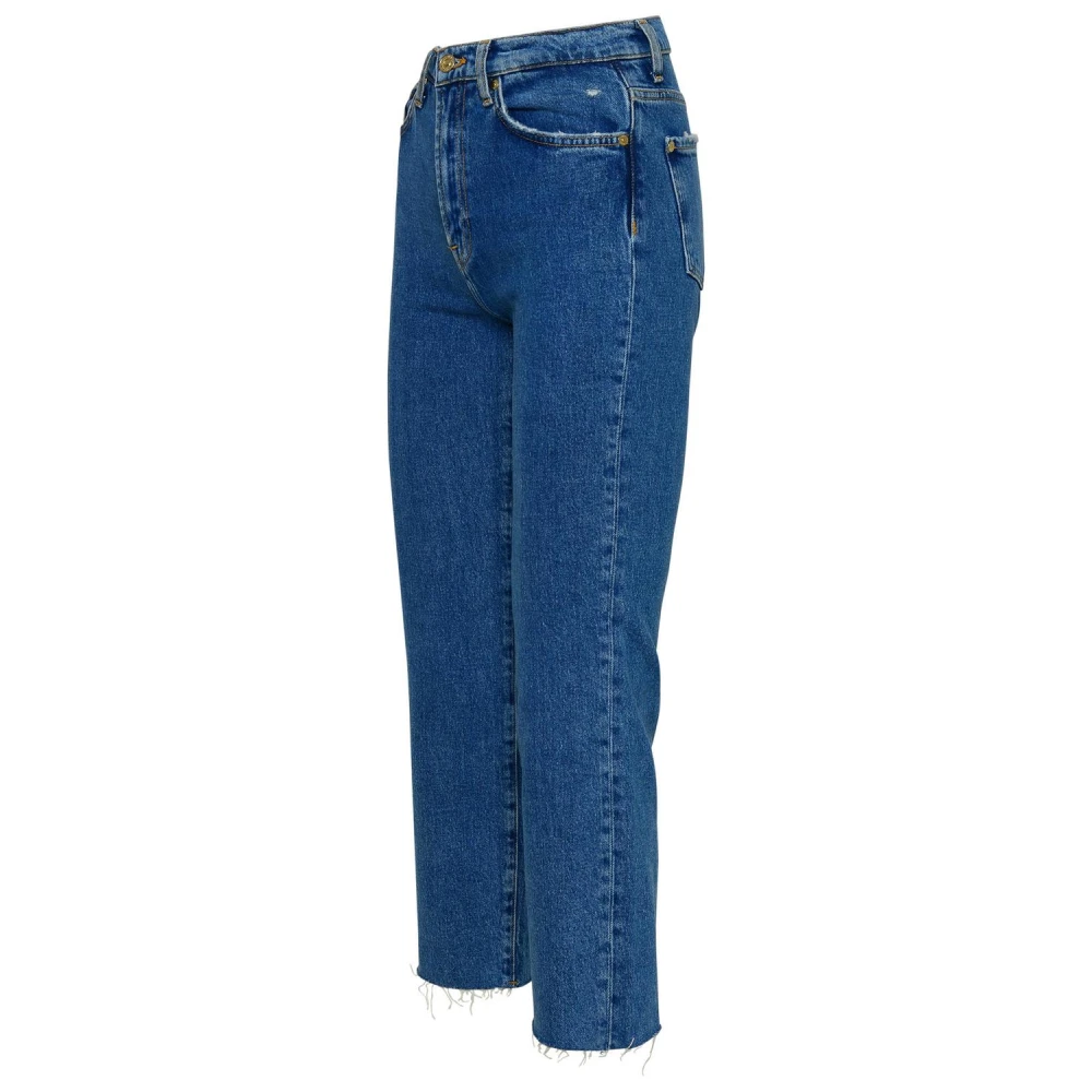 7 For All Mankind Cropped Jeans Dames Blue Dames