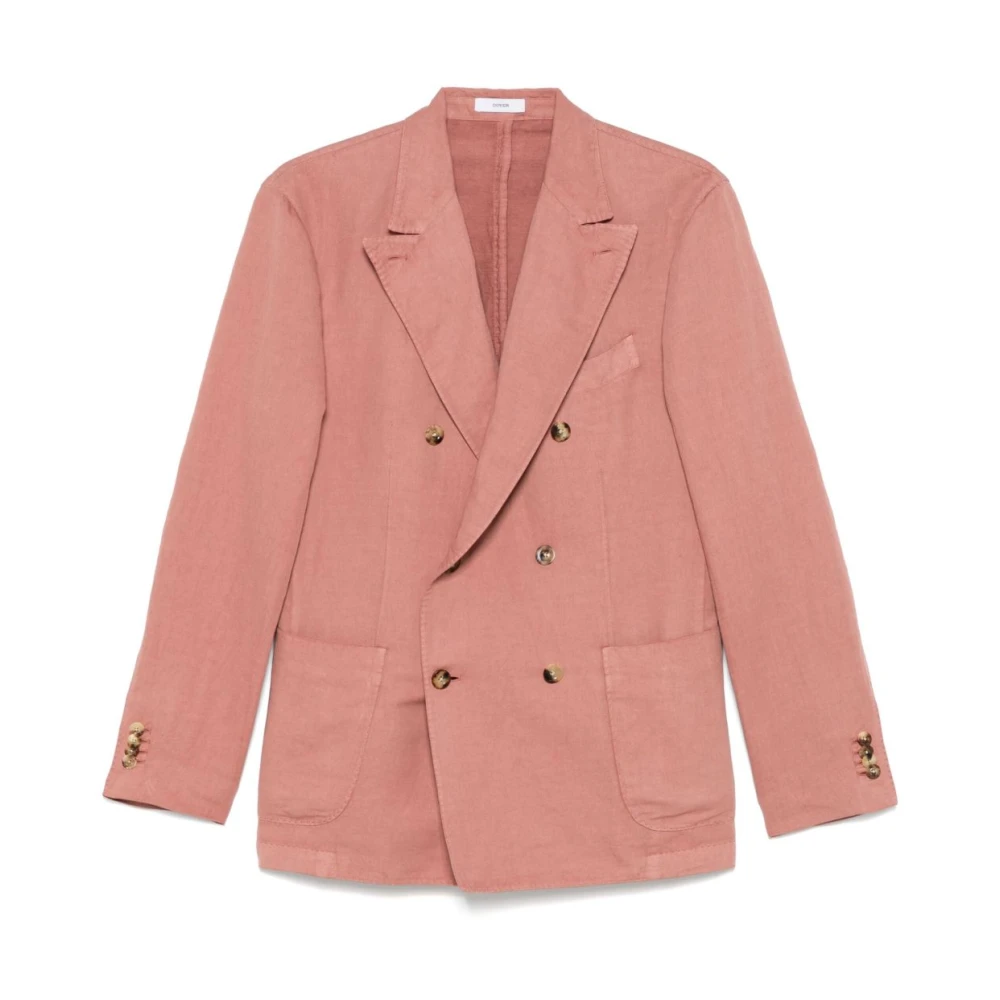Boglioli Mauve Double-Breasted Blazers Pink Heren