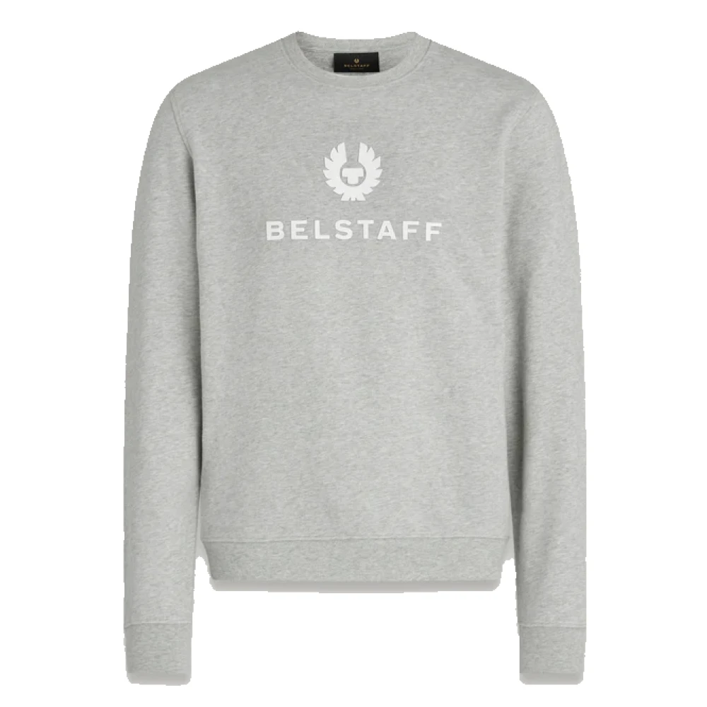Belstaff Signature Crewneck Sweatshirt in Old Silver Gray Heren