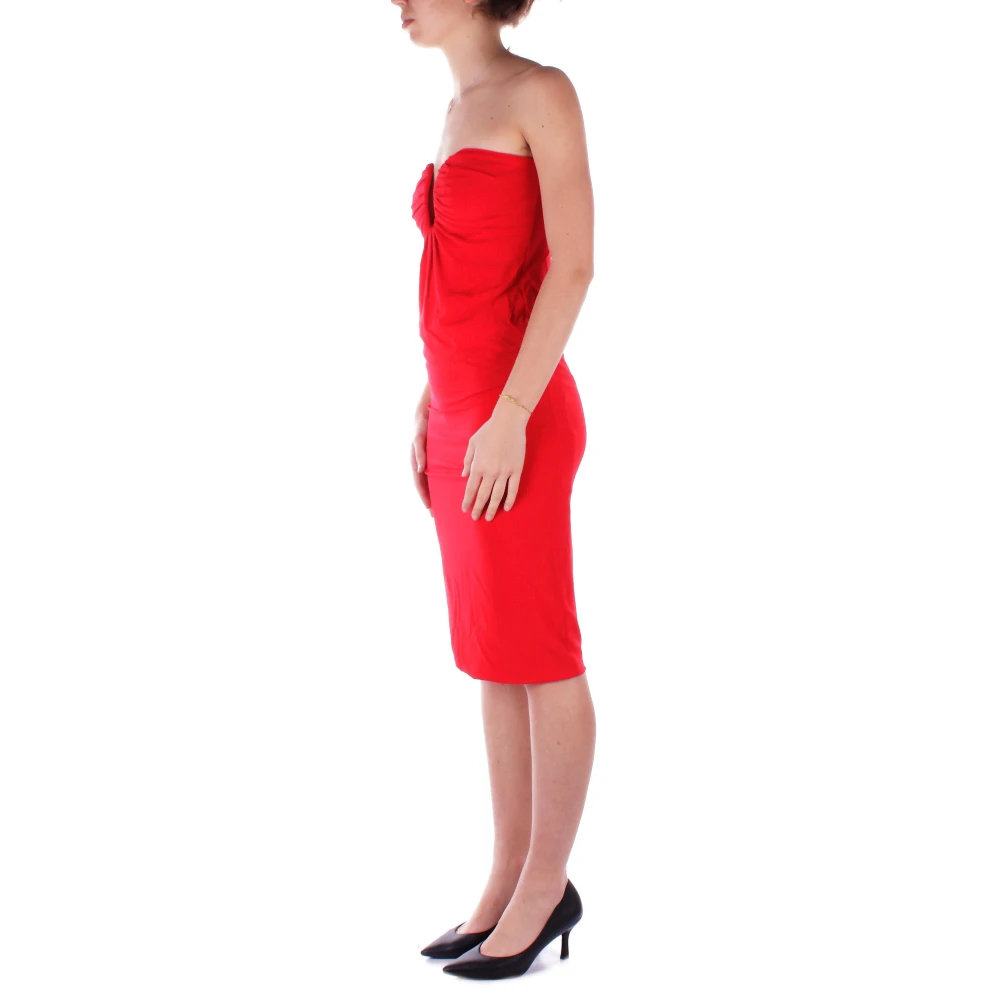 pinko Rode Jurk met Rits Achteraan Red Dames