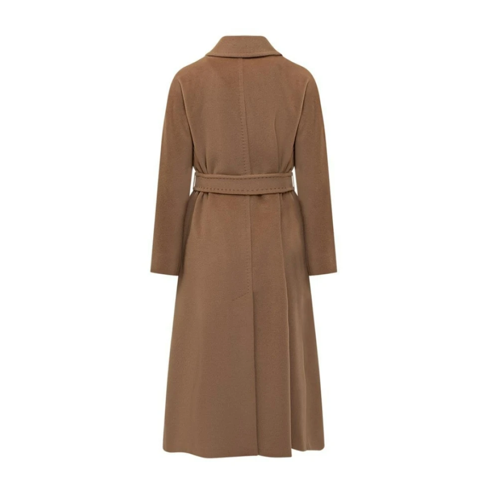 Max Mara Kameel Babyjas Dubbele Knopenrij Brown Dames