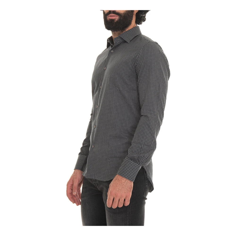 Càrrel Casual Italia Geruite Overhemd Gray Heren