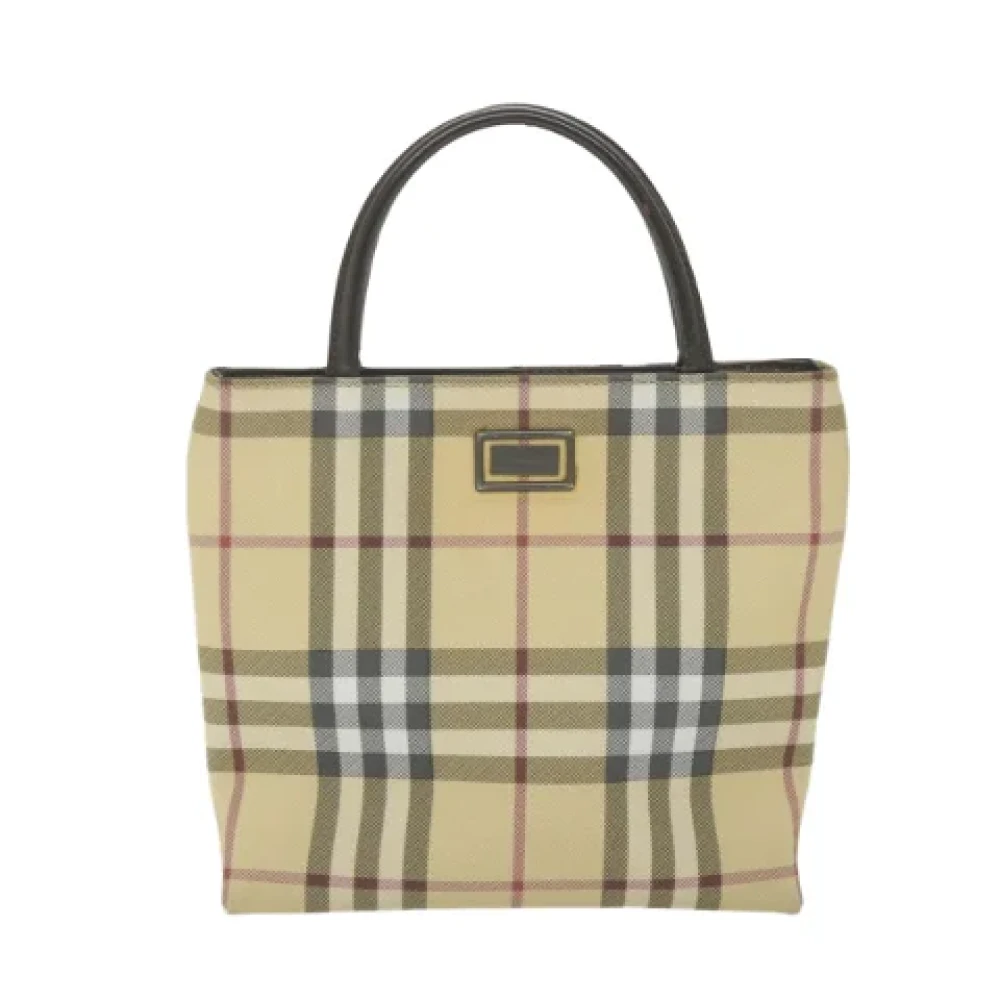 Burberry Vintage Pre-owned Canvas handbags Beige Dames