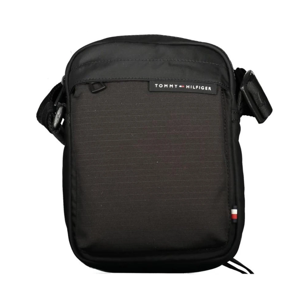Tommy Hilfiger Men's Black Messenger Bags, One Size, Adjustable Strap Shoulder Bag
