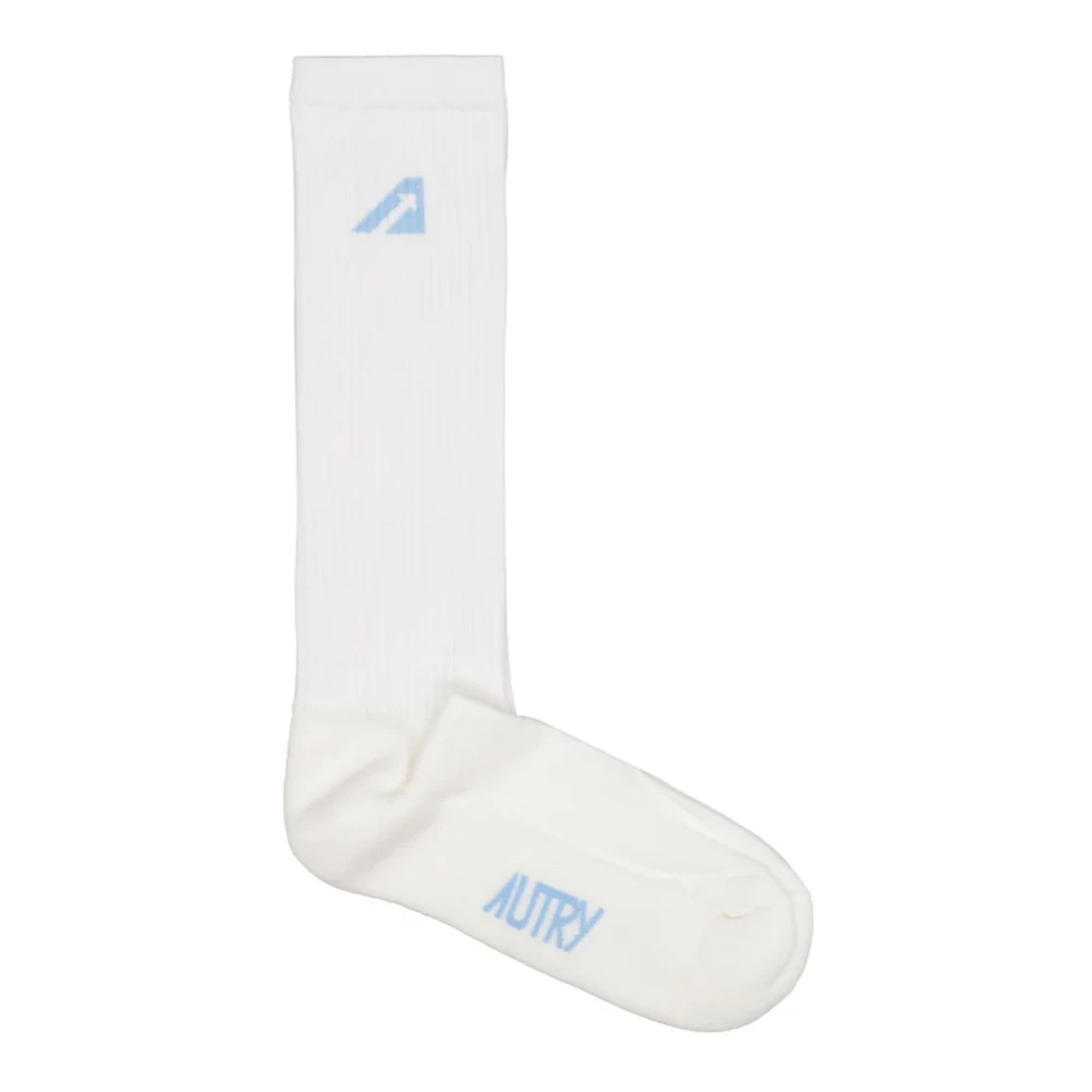 Autry Logo Socks in 64Wa Gray Heren