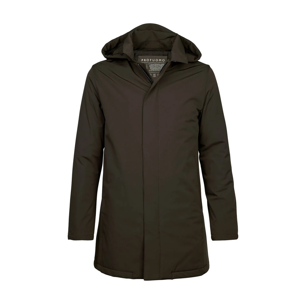 Profuomo Regenjas Lang Bruin Buitenkleding Brown Heren