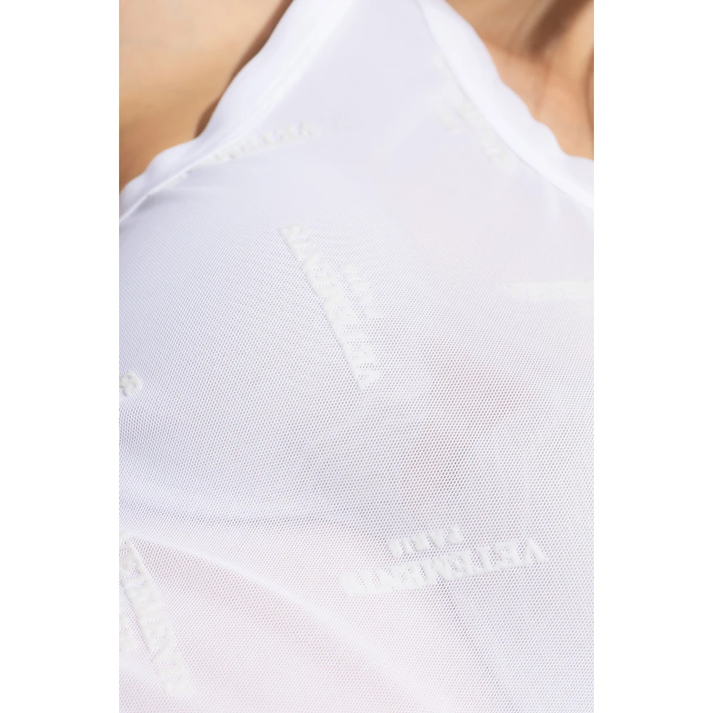 Vetements Top met logo White Dames