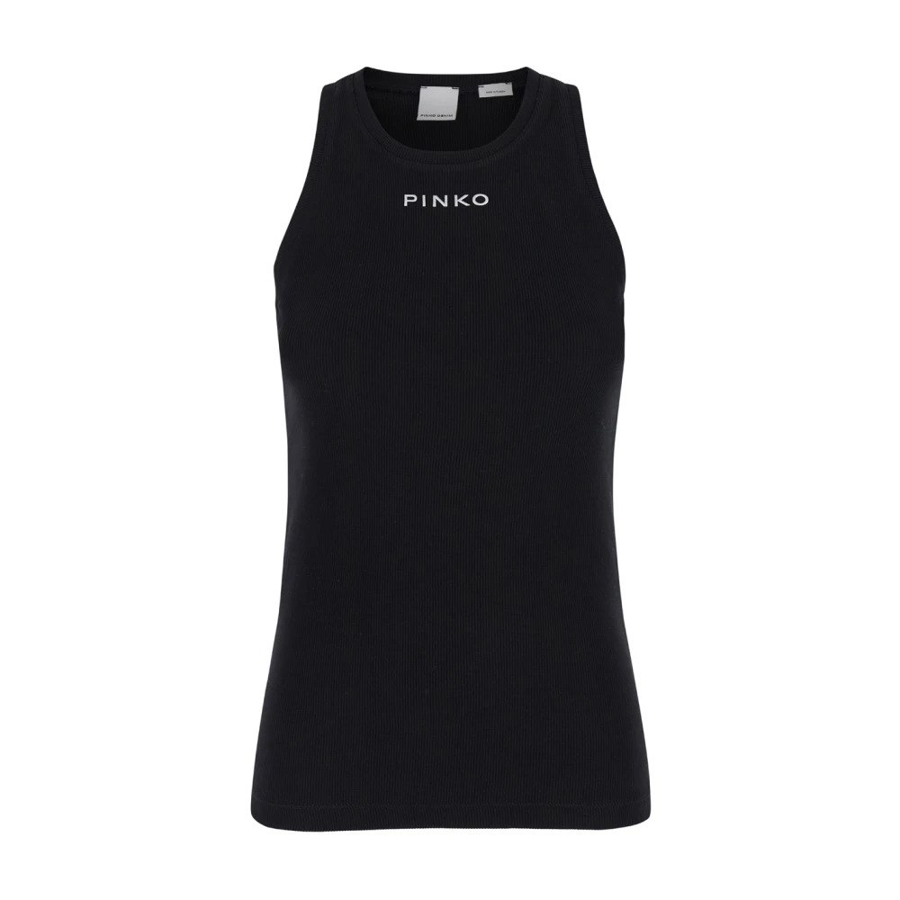 pinko Zwarte Tanktop Distinto Stijl Black Dames