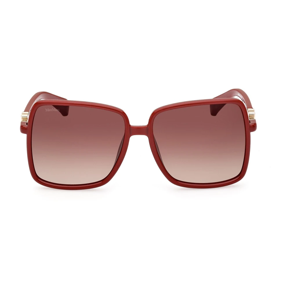 Max Mara Stiliga solglasögon för kvinnor Red, Dam