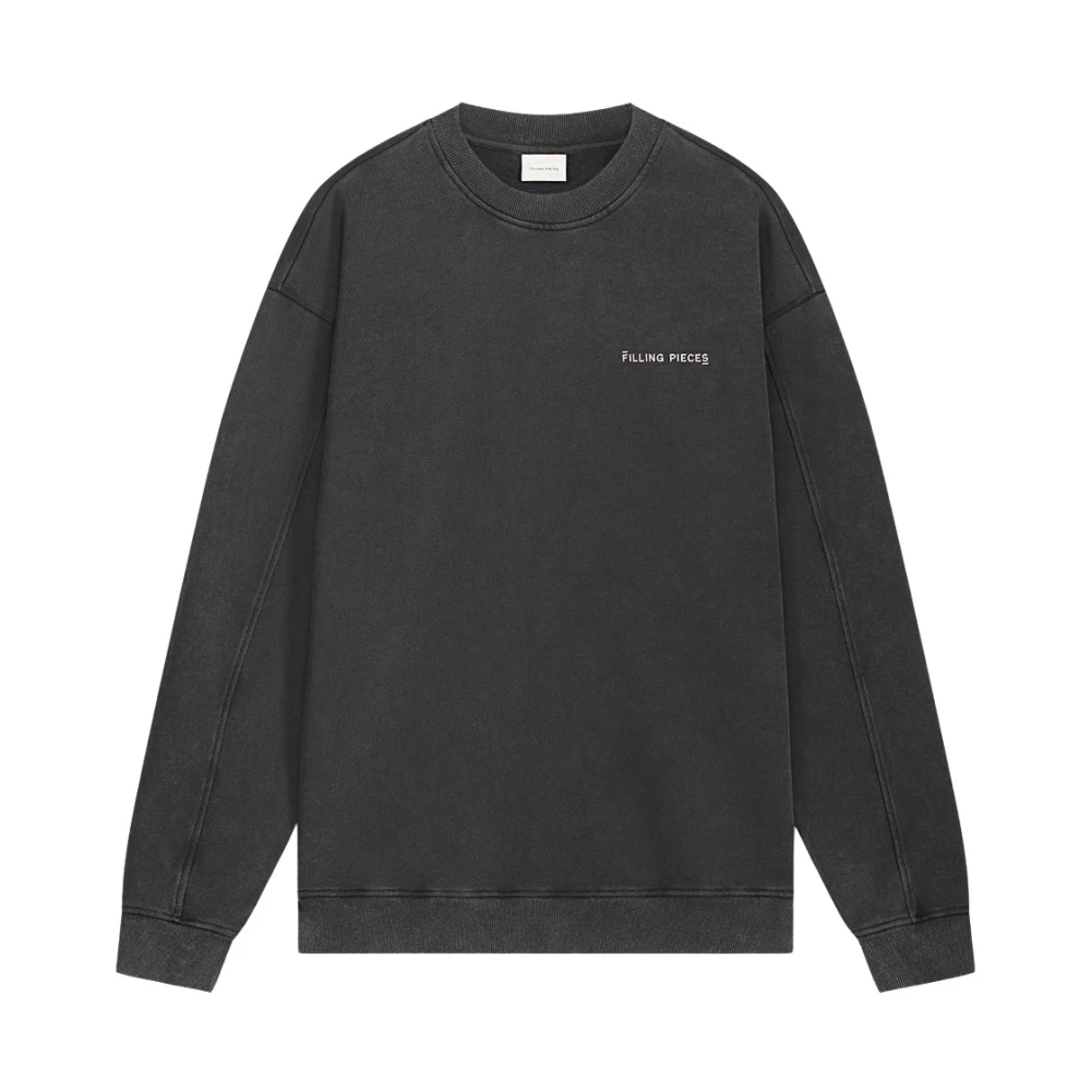 Filling Pieces Sweatshirt Alphabet Travertine Vintage Black Heren