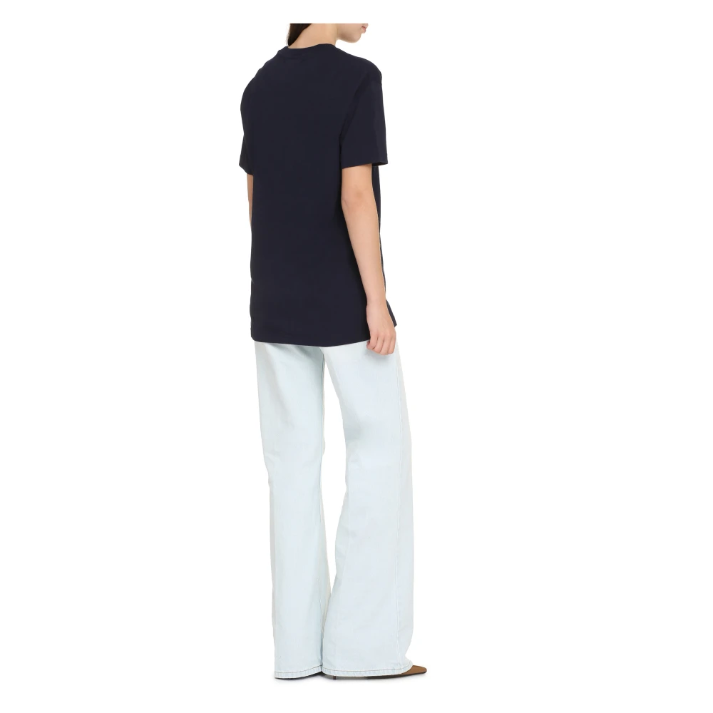 Vivienne Westwood Geribbelde katoenen T-shirt Blue Dames